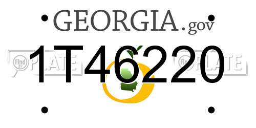 1T46220 Georgia License Plate