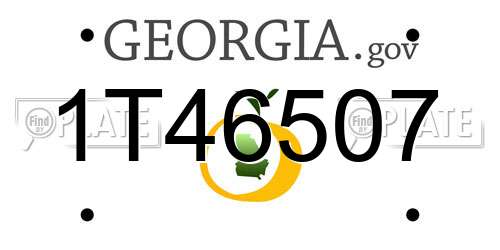 1T46507 Georgia License Plate