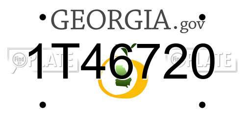 1T46720 Georgia License Plate