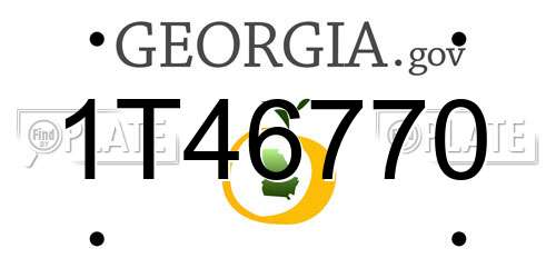 1T46770 Georgia License Plate