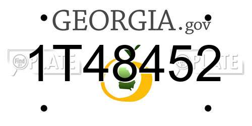 1T48452 Georgia License Plate