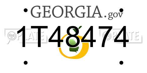 1T48474 Georgia License Plate