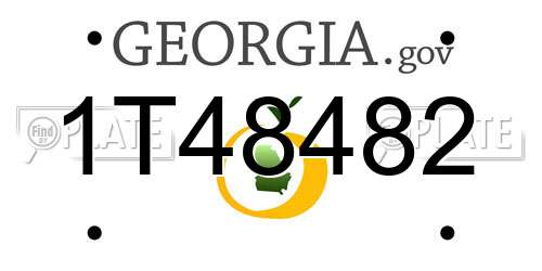 1T48482 Georgia License Plate