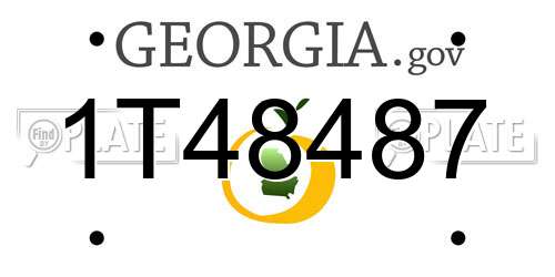 1T48487 Georgia License Plate