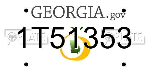 1T51353 Georgia License Plate