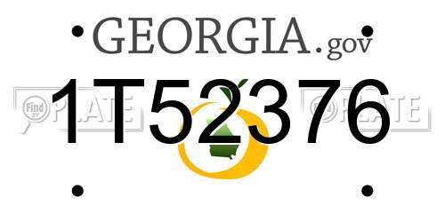 1T52376 Georgia License Plate