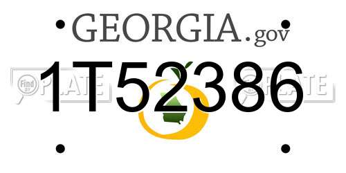 1T52386 Georgia License Plate