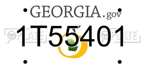 1T55401 Georgia License Plate