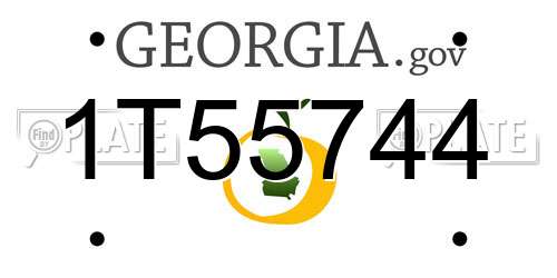 1T55744 Georgia License Plate