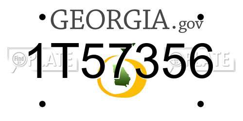1T57356 Georgia License Plate