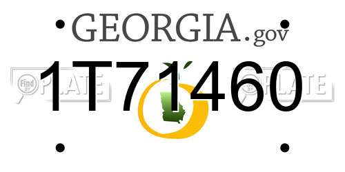 1T71460 Georgia License Plate