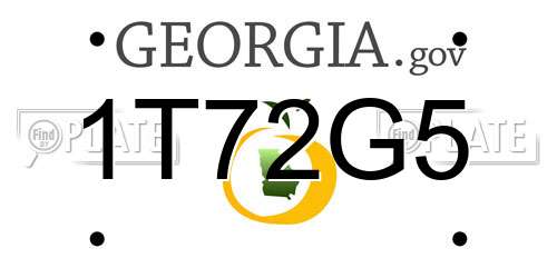 1T72G5 Georgia License Plate