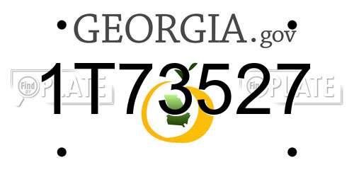1T73527 Georgia License Plate