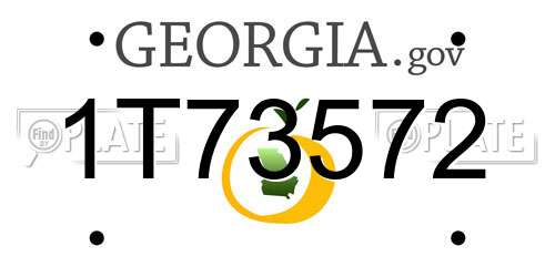 1T73572 Georgia License Plate
