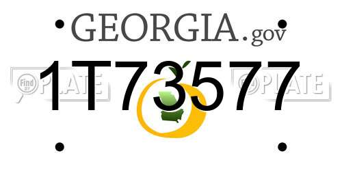 1T73577 Georgia License Plate