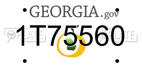 1T75560 Georgia License Plate