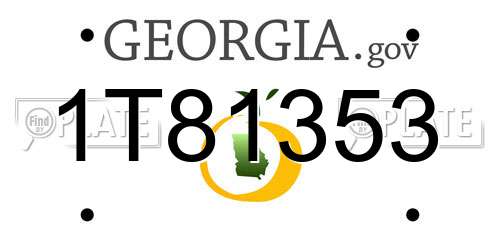 1T81353 Georgia License Plate