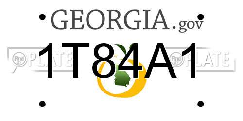 1T84A1 Georgia License Plate
