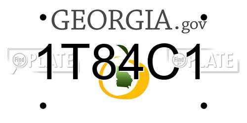1T84C1 Georgia License Plate