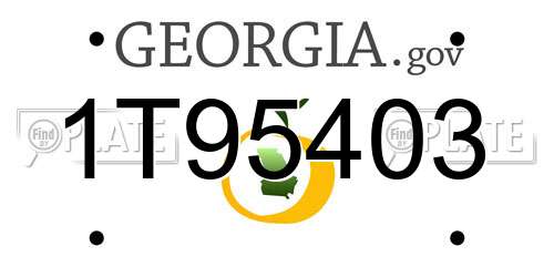 1T95403 Georgia License Plate