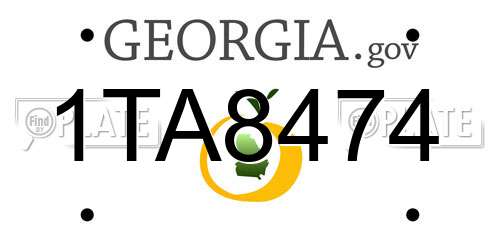 1TA8474 Georgia License Plate