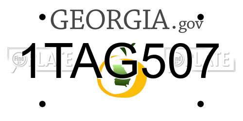 1TAG507 Georgia License Plate