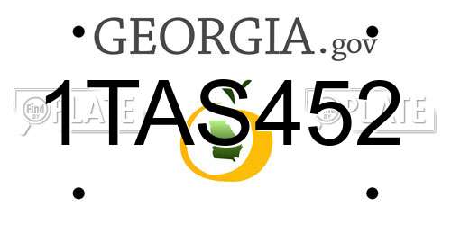 1TAS452 Georgia License Plate
