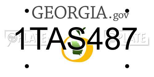 1TAS487 Georgia License Plate