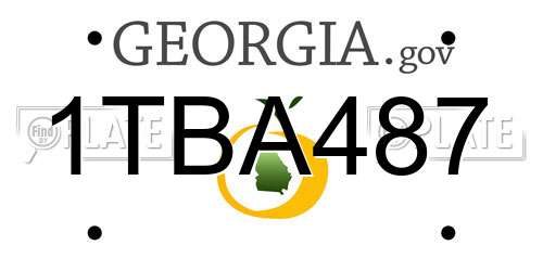 1TBA487 Georgia License Plate