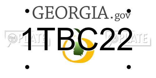 1TBC22 Georgia License Plate