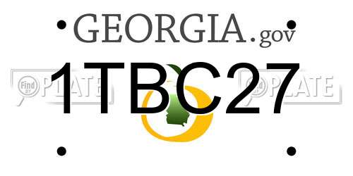 1TBC27 Georgia License Plate
