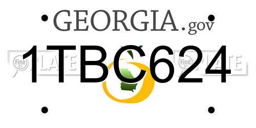 1TBC624 Georgia License Plate