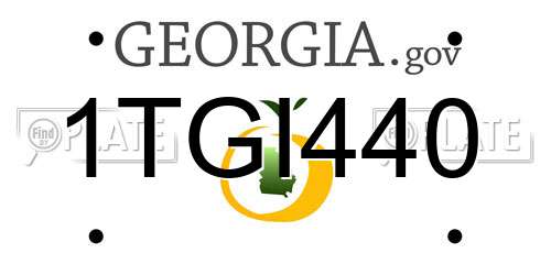 1TGI440 Georgia License Plate