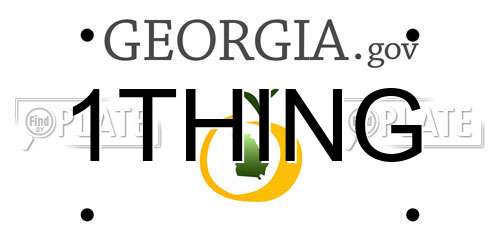 1THING Georgia License Plate
