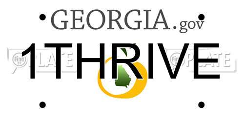 1THRIVE Georgia License Plate