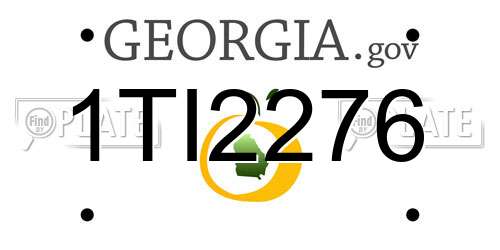 1TI2276 Georgia License Plate