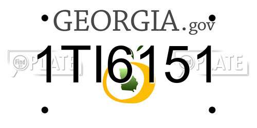 1TI6151 Georgia License Plate