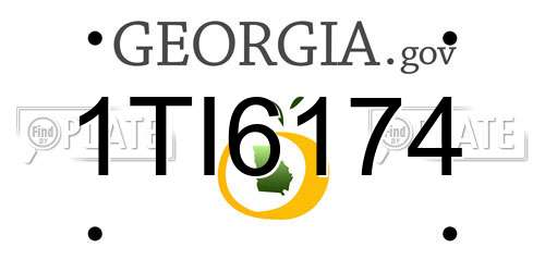 1TI6174 Georgia License Plate