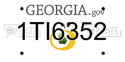 1TI6352 Georgia License Plate