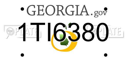 1TI6380 Georgia License Plate