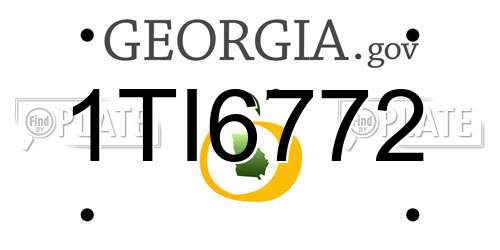 1TI6772 Georgia License Plate