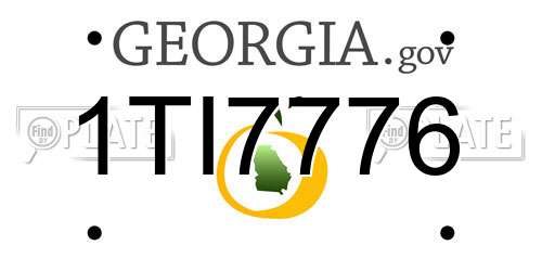 1TI7776 Georgia License Plate