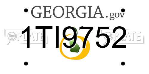 1TI9752 Georgia License Plate