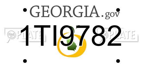 1TI9782 Georgia License Plate