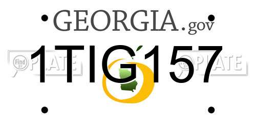 1TIG157 Georgia License Plate