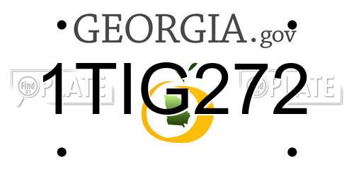 1TIG272 Georgia License Plate