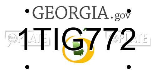 1TIG772 Georgia License Plate