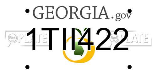 1TII422 Georgia License Plate