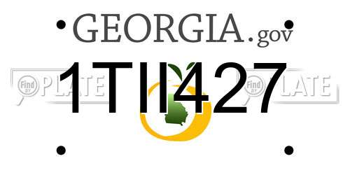 1TII427 Georgia License Plate