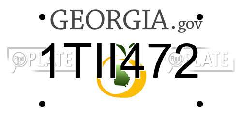 1TII472 Georgia License Plate